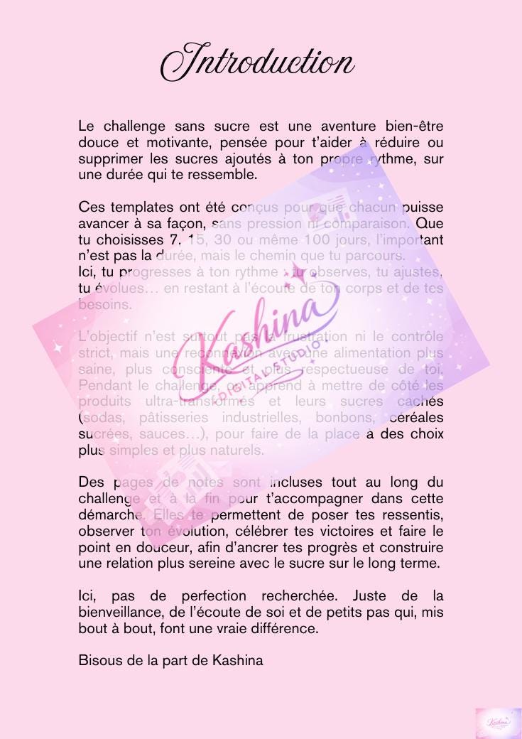 Challenge sans Sucre ( 7,15,30,100 jours)