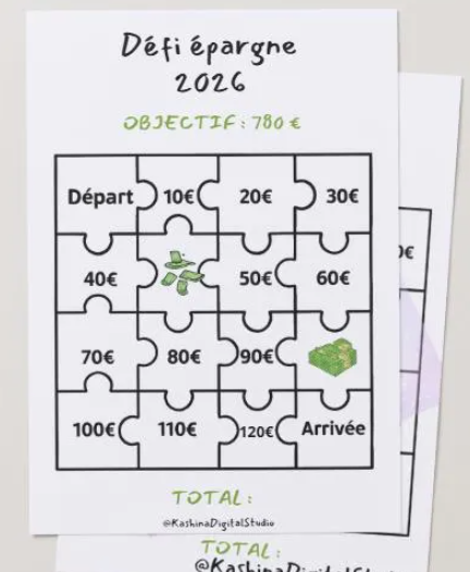 Challenge épargne  Puzzle 780€