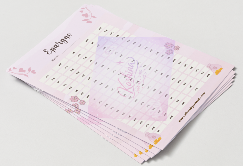 Challenge Épargne 1 590 € – Format A4 & A5 Imprimable