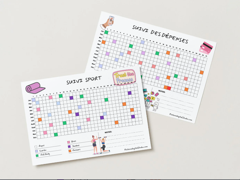 Glow & Discipline – Pack Complet de Suivi d’Habitudes