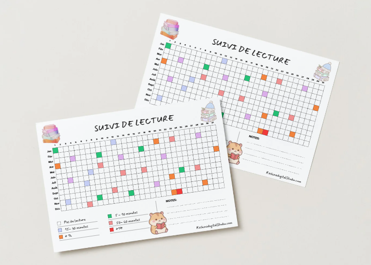 Focus & Growth – Tracker de Lecture Mensuel