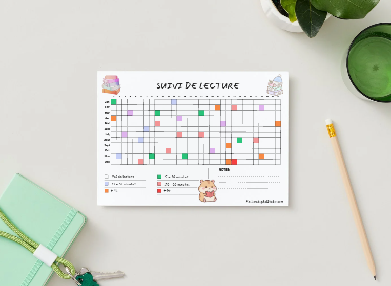 Focus & Growth – Tracker de Lecture Mensuel