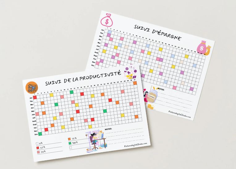 Glow & Discipline – Pack Complet de Suivi d’Habitudes